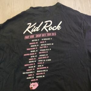 Black Kid Rock Tour T-Shirt 2015 90s 2000 Band Shirt